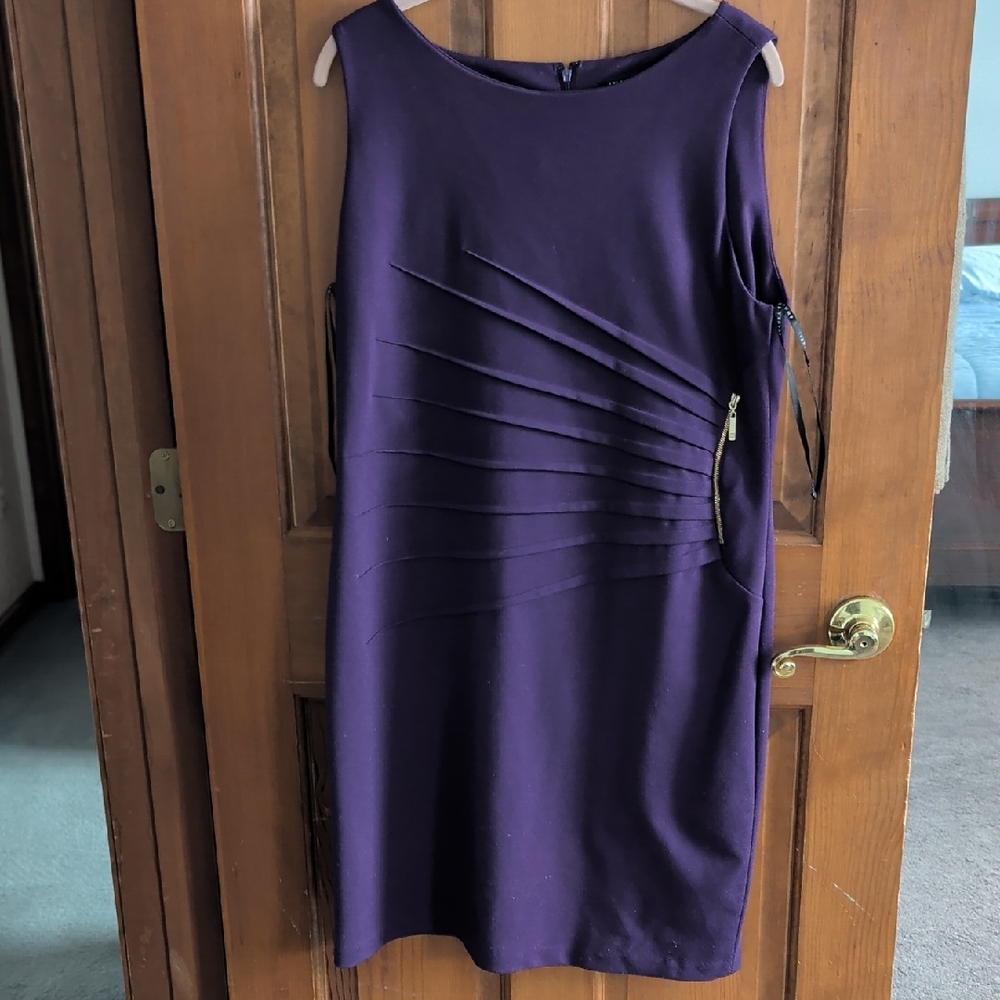 Ivanka Trump Purple Sunburst Dress Size 16